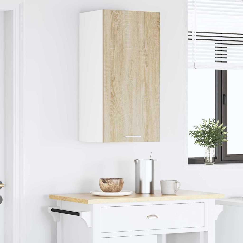 Armadio pensile Quercia Sonoma e Bianca 40 x 31 x 80 cm | homemem39