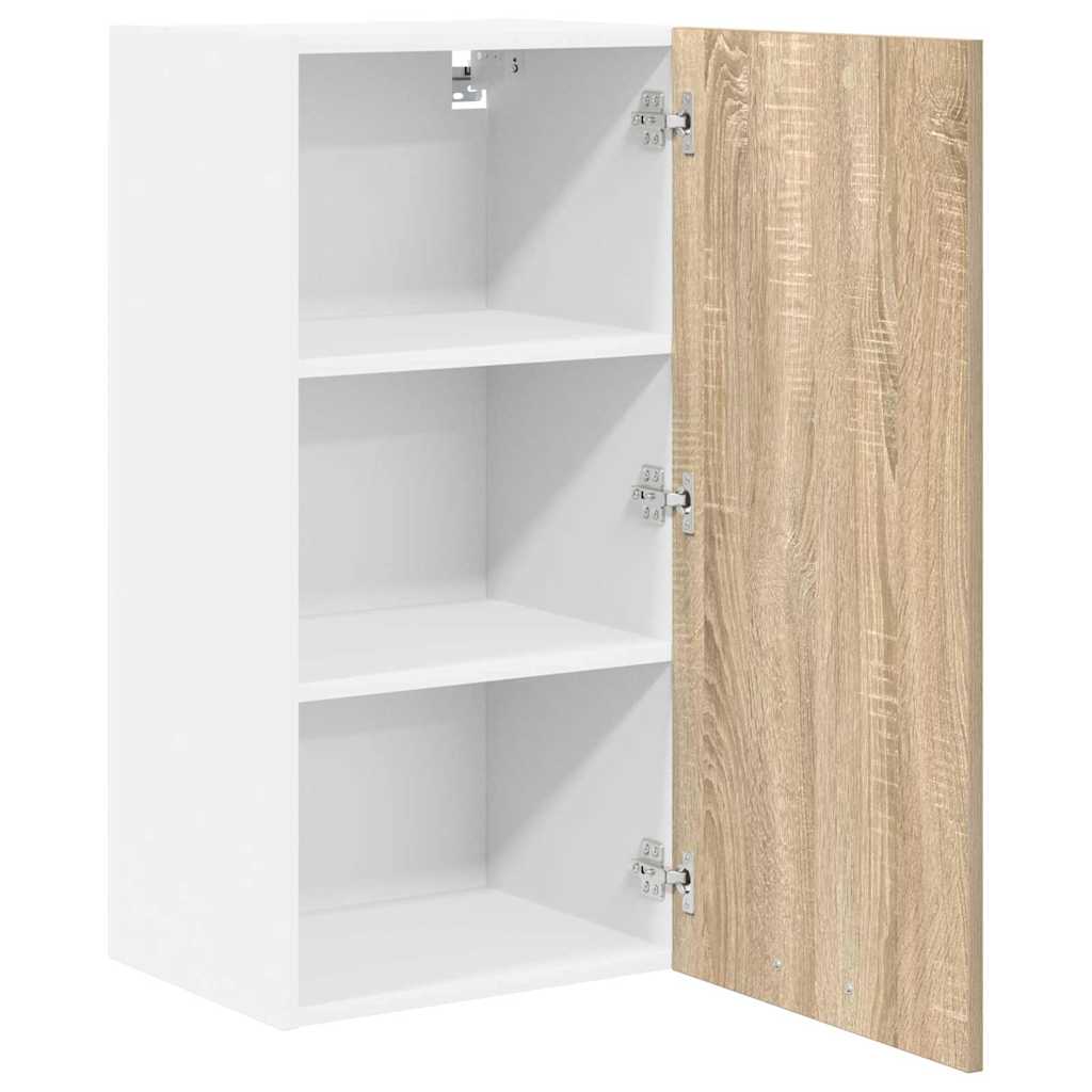 Armadio pensile Quercia Sonoma e Bianca 40 x 31 x 80 cm | homemem39