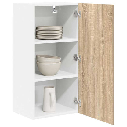 Armadio pensile Quercia Sonoma e Bianca 40 x 31 x 80 cm | homemem39