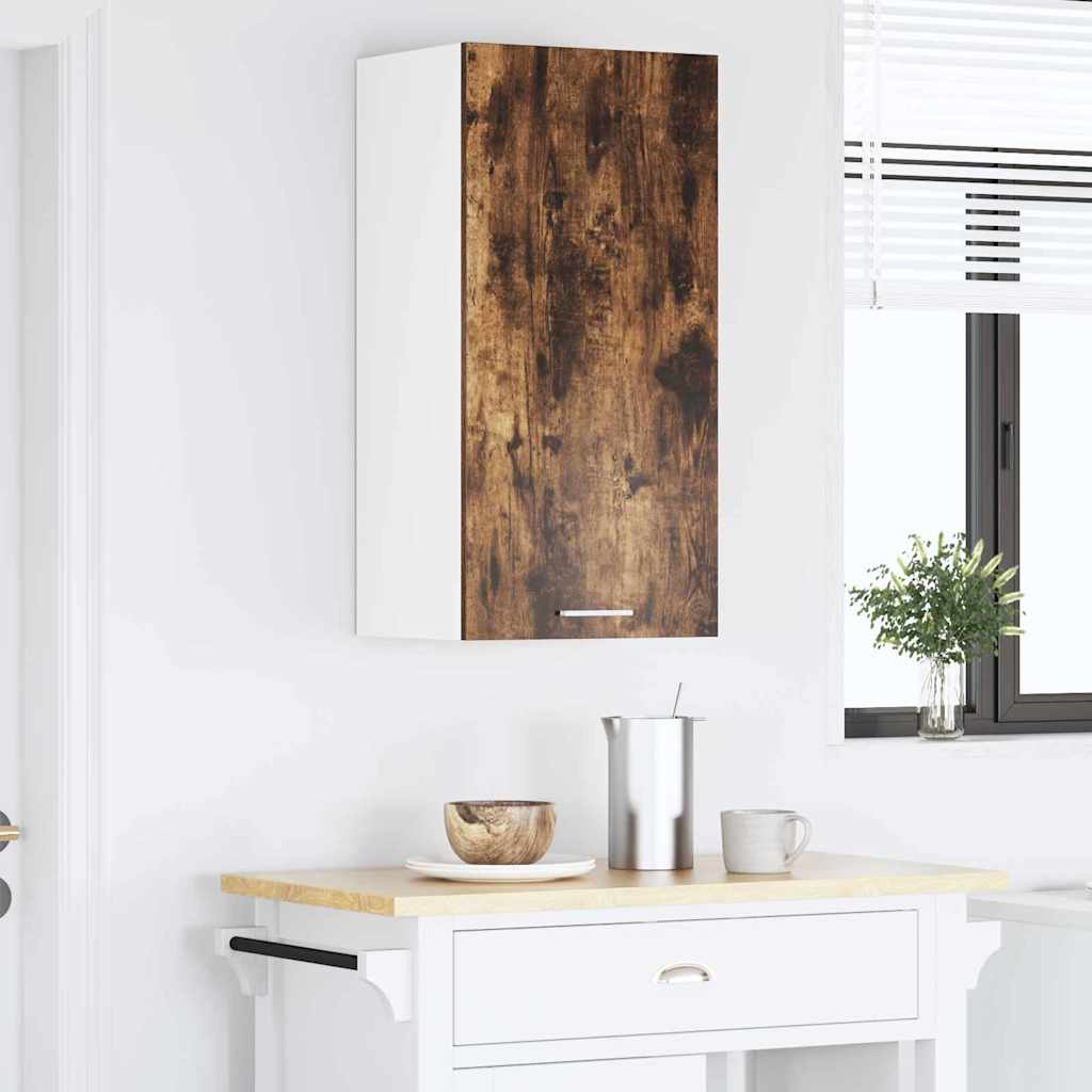 Armadio pensile Rovere Affumicato e Bianco 40 x 31 x 80 cm | homemem39