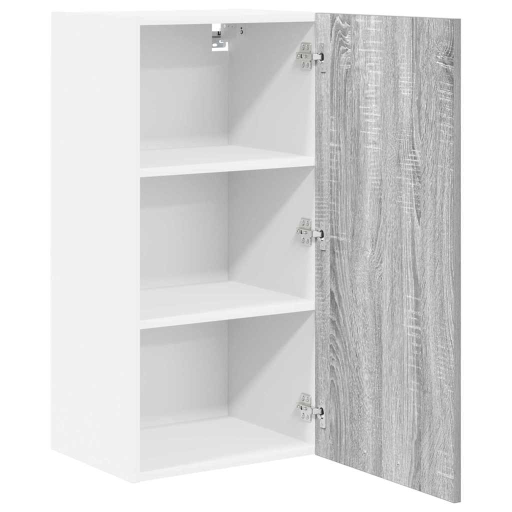 Armadio pensile Grigio Sonoma e Bianco 40 x 31 x 80 cm | homemem39