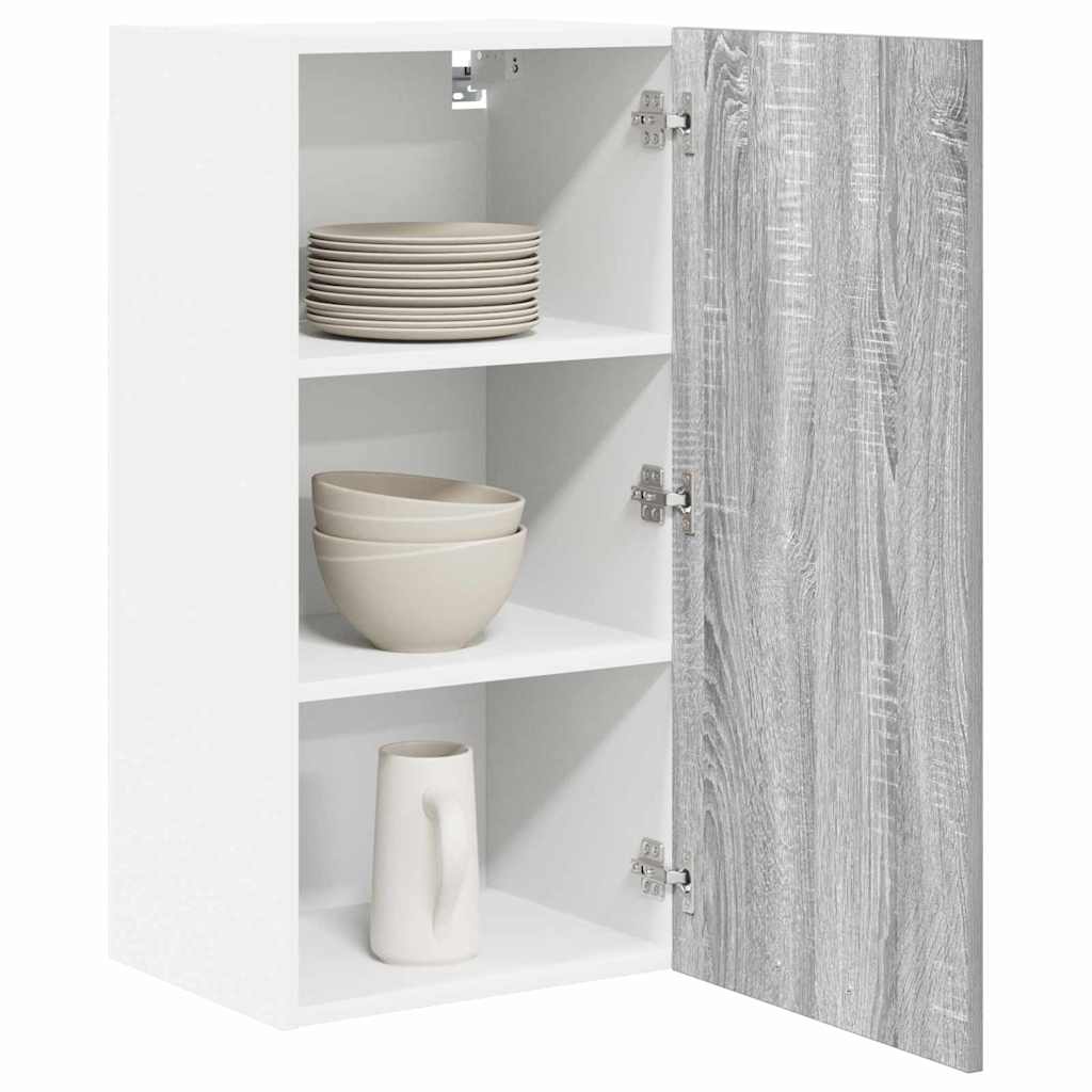 Armadio pensile Grigio Sonoma e Bianco 40 x 31 x 80 cm | homemem39