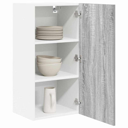 Armadio pensile Grigio Sonoma e Bianco 40 x 31 x 80 cm | homemem39