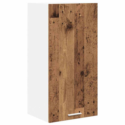 Armadio pensile con porta Legno Antico e Bianco 40 x 31 x 80 cm | homemem39
