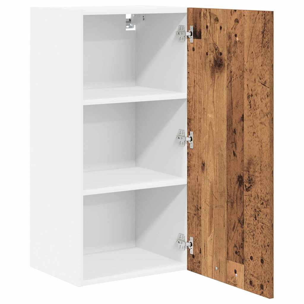 Armadio pensile con porta Legno Antico e Bianco 40 x 31 x 80 cm | homemem39