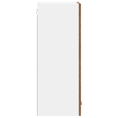 Armadio pensile con porta Legno Antico e Bianco 40 x 31 x 80 cm | homemem39