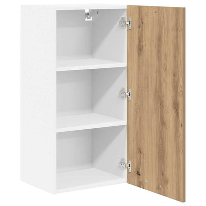 Armadio pensile Rovere Artigiano e Bianco 40 x 31 x 80 cm | homemem39