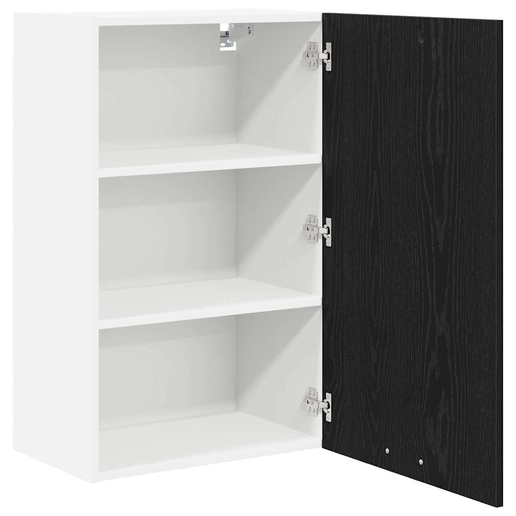 Armadio pensile con porta Rovere Nero e Bianco 50 x 31 x 80 cm | homemem39