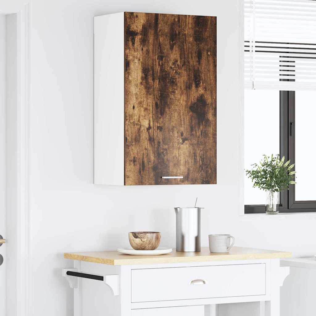 Armadio pensile Rovere Affumicato e Bianco 50 x 31 x 80 cm | homemem39