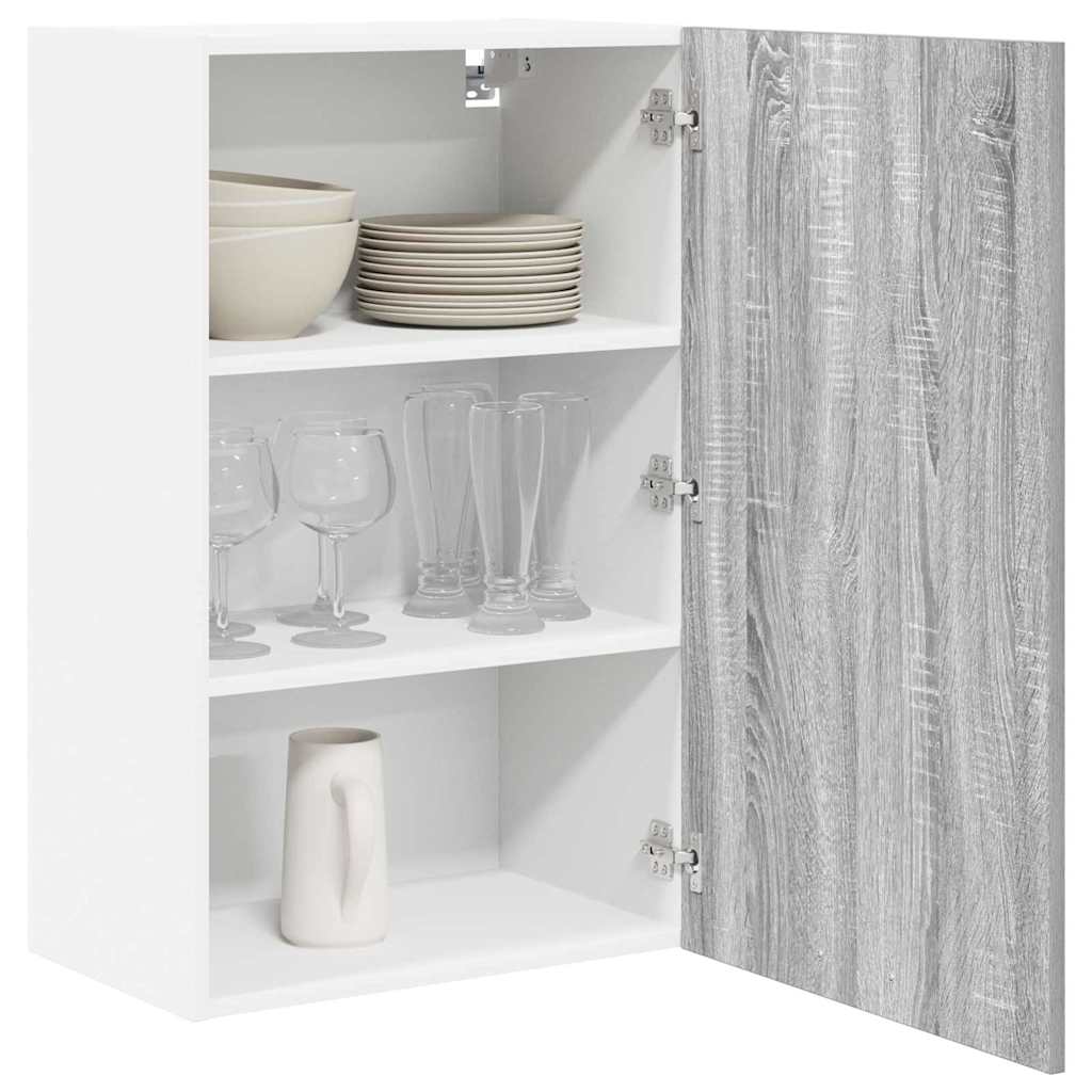 Armadio pensile Grigio Sonoma e Bianco 50 x 31 x 80 cm | homemem39
