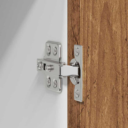 Armadio pensile con porta Legno Antico e Bianco 50 x 31 x 80 cm | homemem39