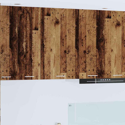 Armadio pensile con porta Legno Antico e Bianco 50 x 31 x 80 cm | homemem39