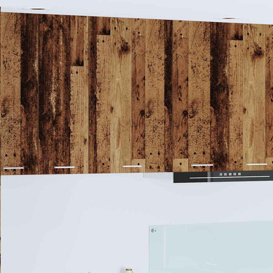 Armadio pensile con porta Legno Antico e Bianco 50 x 31 x 80 cm | homemem39