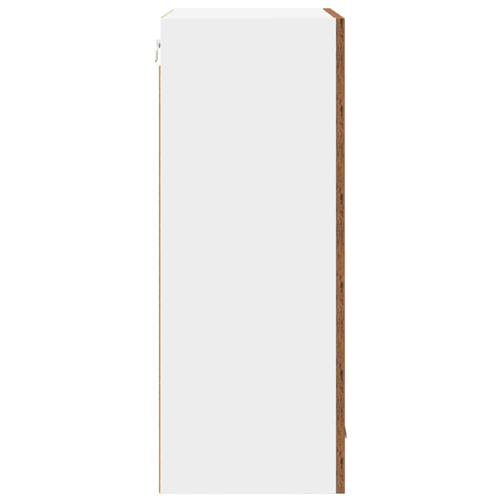 Armadio pensile con porta Legno Antico e Bianco 50 x 31 x 80 cm | homemem39