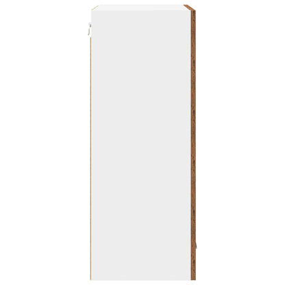 Armadio pensile con porta Legno Antico e Bianco 50 x 31 x 80 cm | homemem39