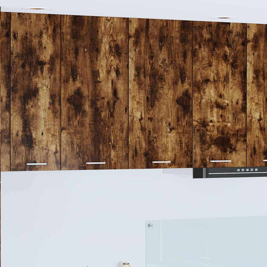 Armadio pensile con porta Riga Rovere fumé 80 x 31 x 80 cm | homemem39