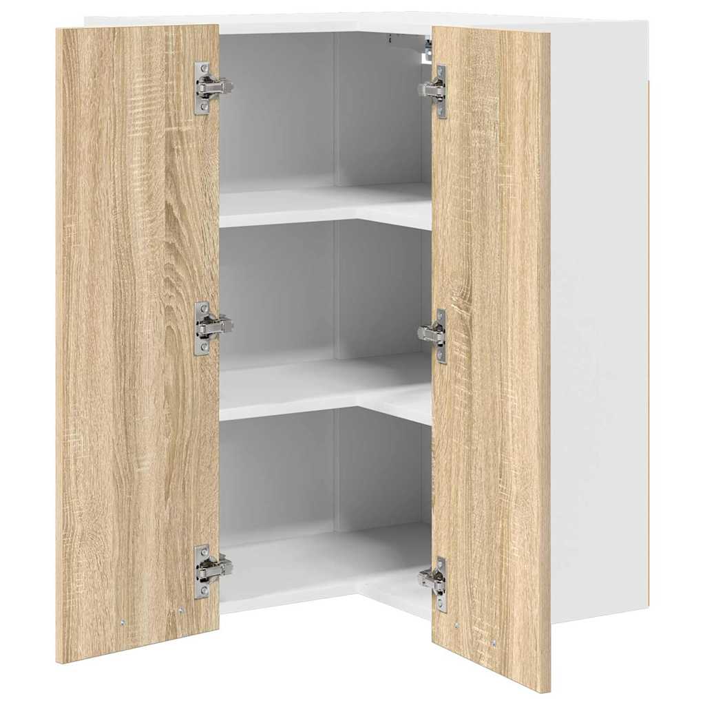 Armadio pensile Quercia Sonoma e Bianca 57 x 57 x 80 cm | homemem39