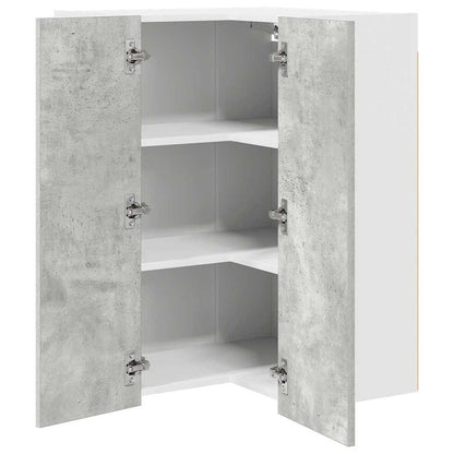 Armadio pensile Grigio Cemento e Bianco 57 x 57 x 80 cm | homemem39