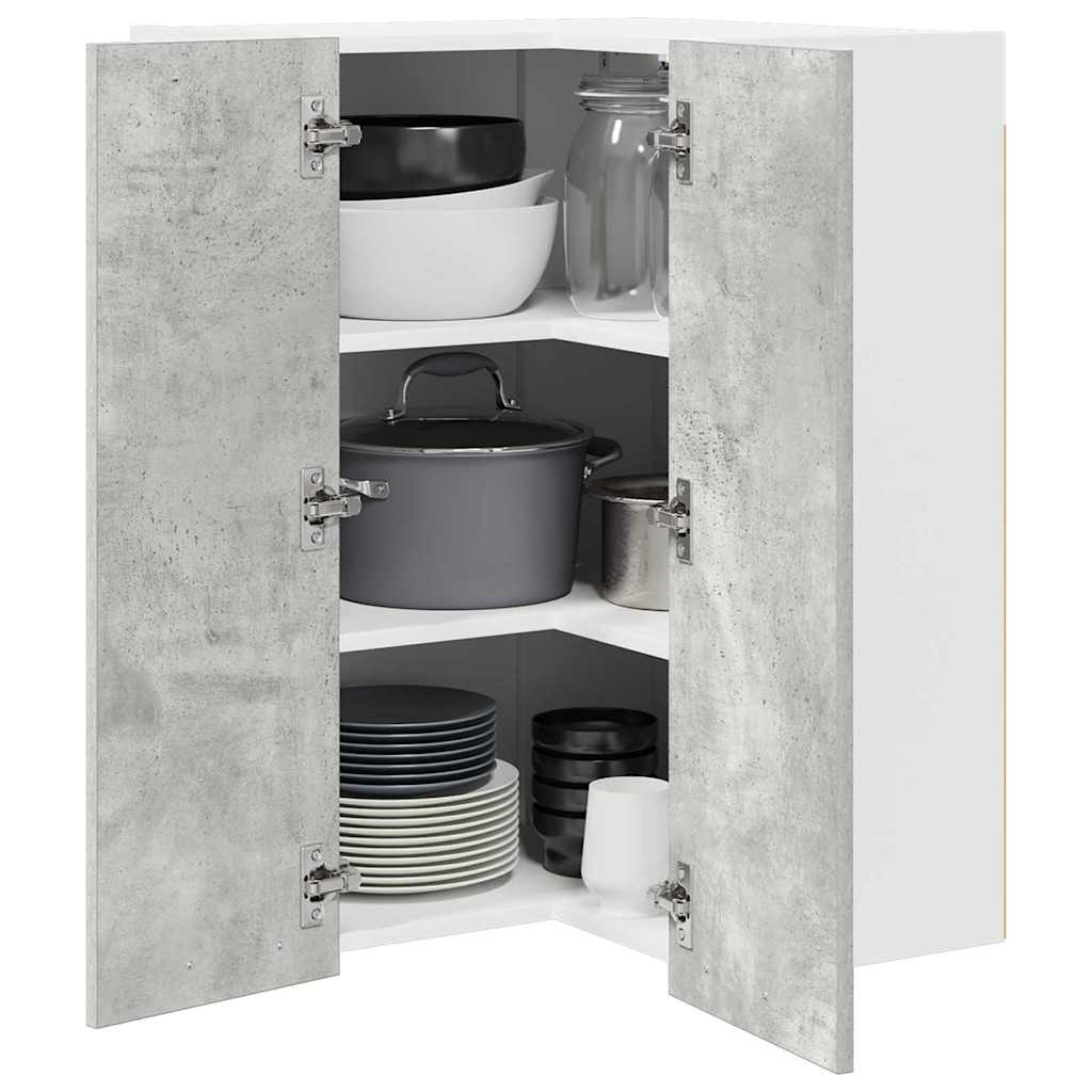 Armadio pensile Grigio Cemento e Bianco 57 x 57 x 80 cm | homemem39