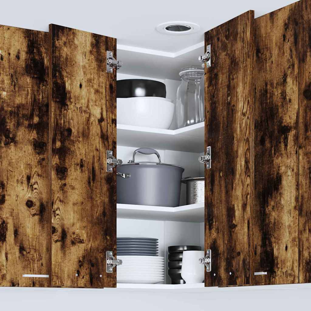 Armadio pensile Rovere Affumicato e Bianco 57 x 57 x 80 cm | homemem39