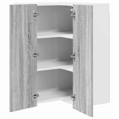 Armadio pensile Grigio Sonoma e Bianco 57 x 57 x 80 cm | homemem39