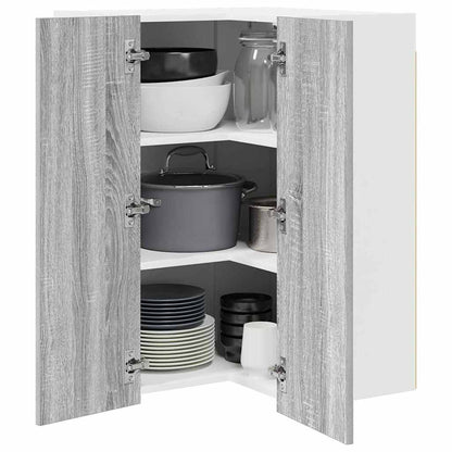 Armadio pensile Grigio Sonoma e Bianco 57 x 57 x 80 cm | homemem39