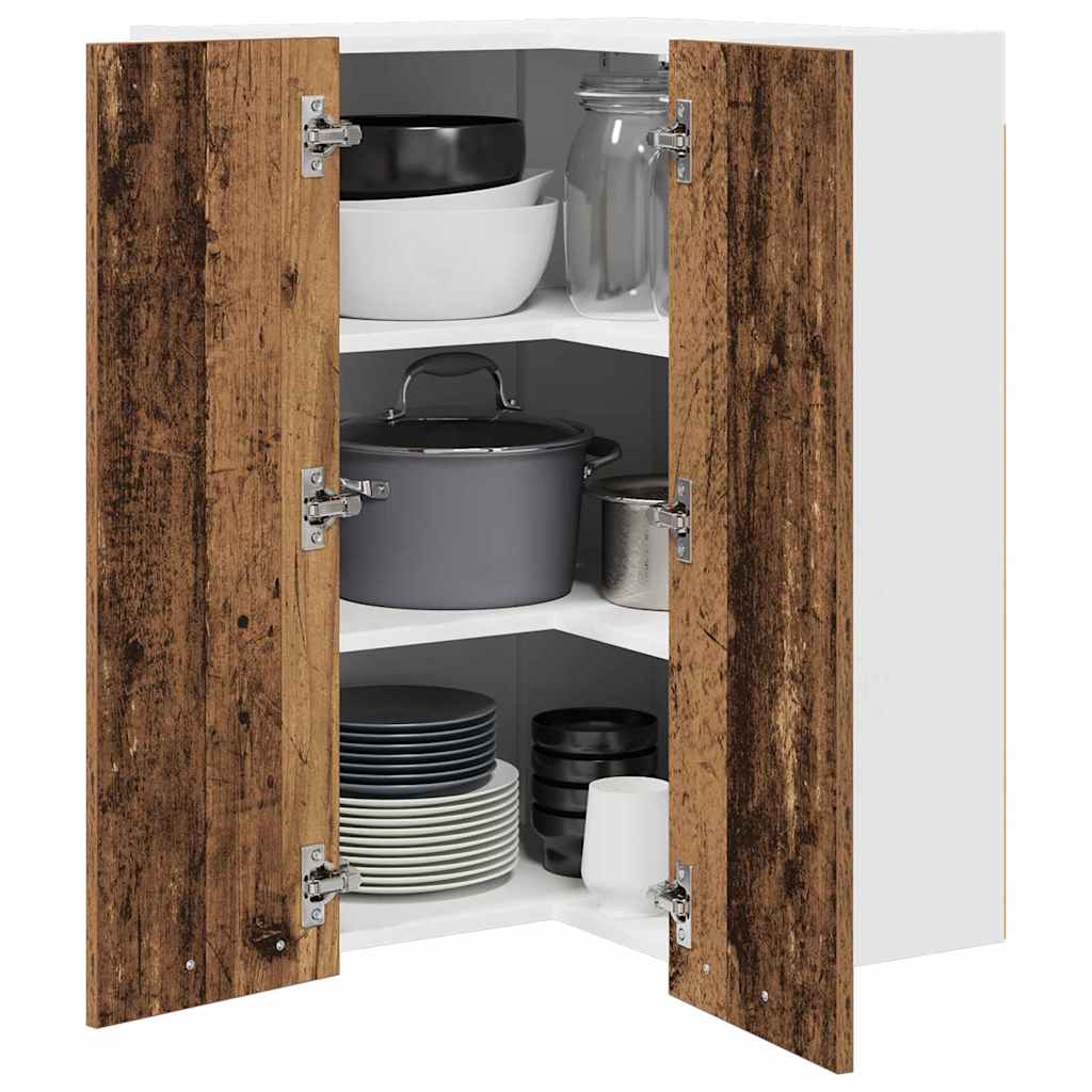 Armadio pensile Legno Antico e Bianco 57 x 57 x 80 cm | homemem39
