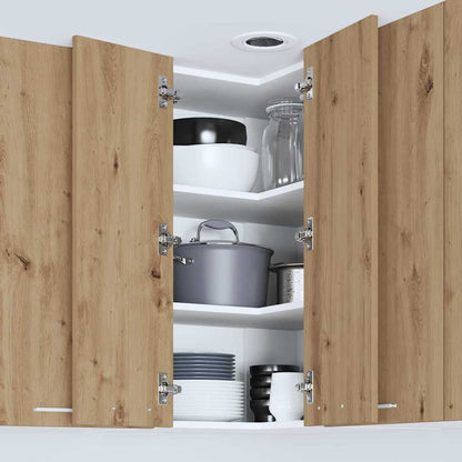 Armadio pensile Rovere Artigiano e Bianco 57 x 57 x 80 cm | homemem39