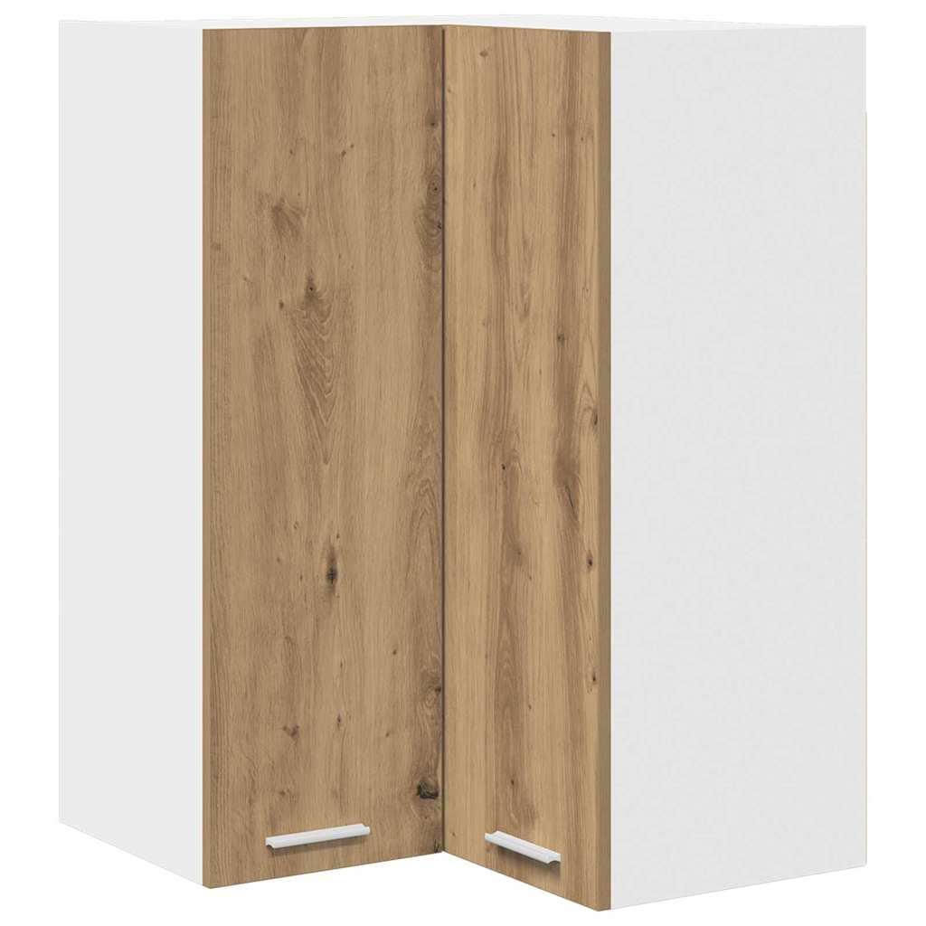 Armadio pensile Rovere Artigiano e Bianco 57 x 57 x 80 cm | homemem39