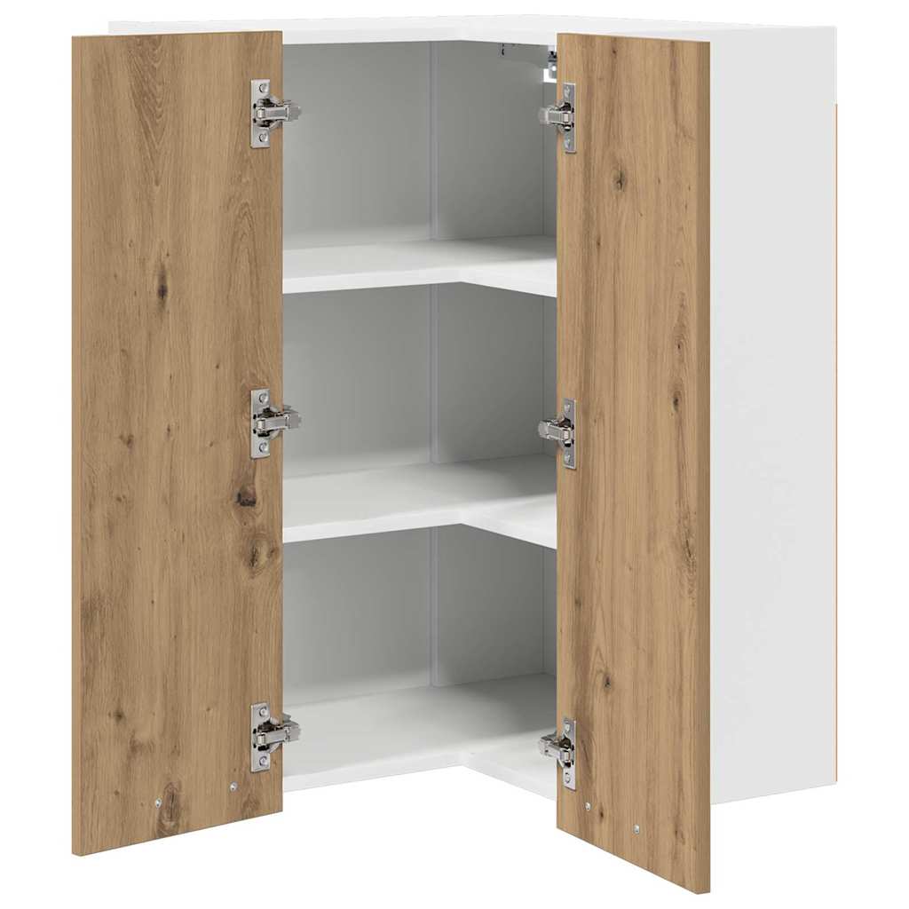 Armadio pensile Rovere Artigiano e Bianco 57 x 57 x 80 cm | homemem39