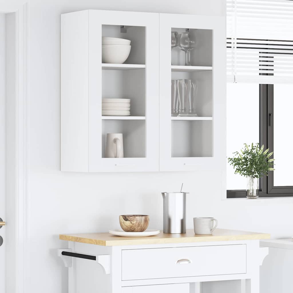 Armadio pensile 2 pcs Bianco 40 x 31 x 80 cm Legno multistrato | homemem39