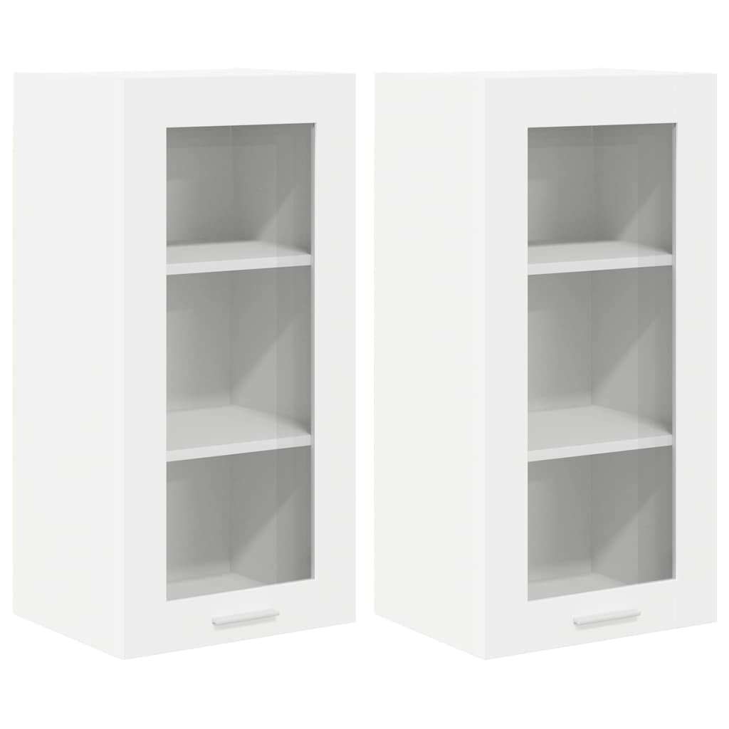 Armadio pensile 2 pcs Bianco 40 x 31 x 80 cm Legno multistrato | homemem39