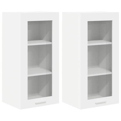 Armadio pensile 2 pcs Bianco 40 x 31 x 80 cm Legno multistrato | homemem39