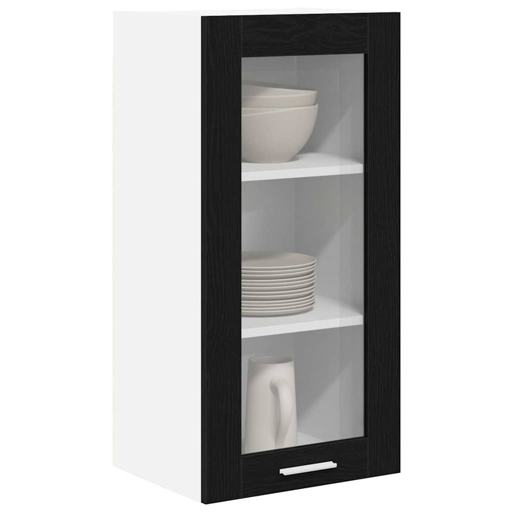Armadio pensile Rovere Nero 40 x 31 x 80 cm Legno multistrato | homemem39