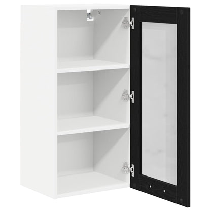 Armadio pensile con porta 2 pcs Rovere Nero 40 x 31 x 80 cm | homemem39