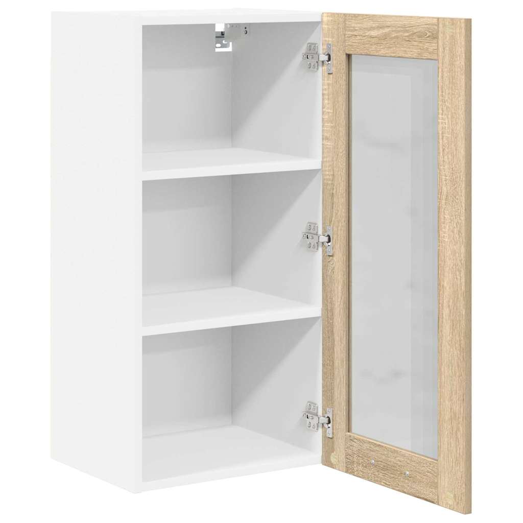 Armadio pensile con porta 2 pcs Rovere Sonoma 40 x 31 x 80 cm | homemem39