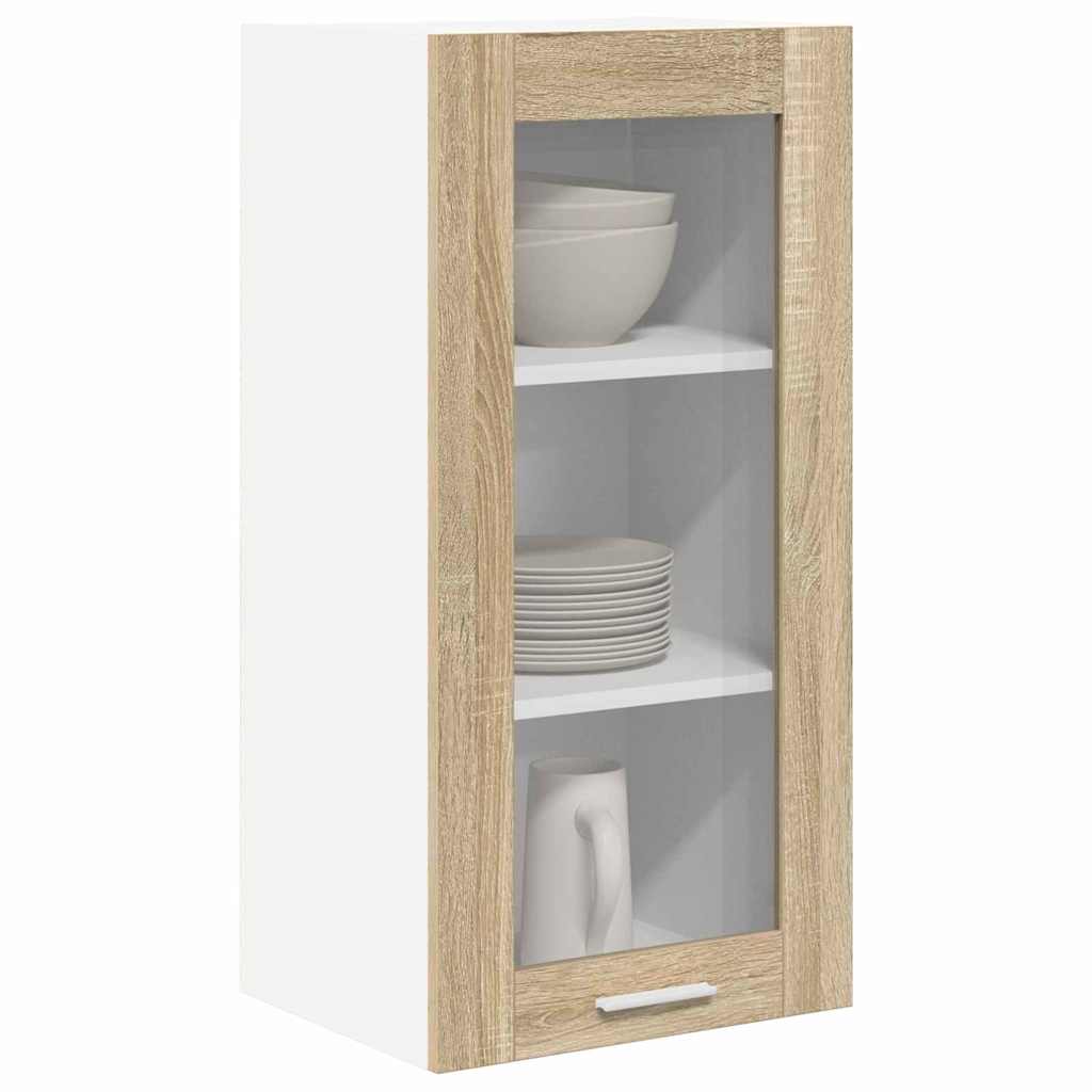 Armadio pensile con porta 2 pcs Rovere Sonoma 40 x 31 x 80 cm | homemem39