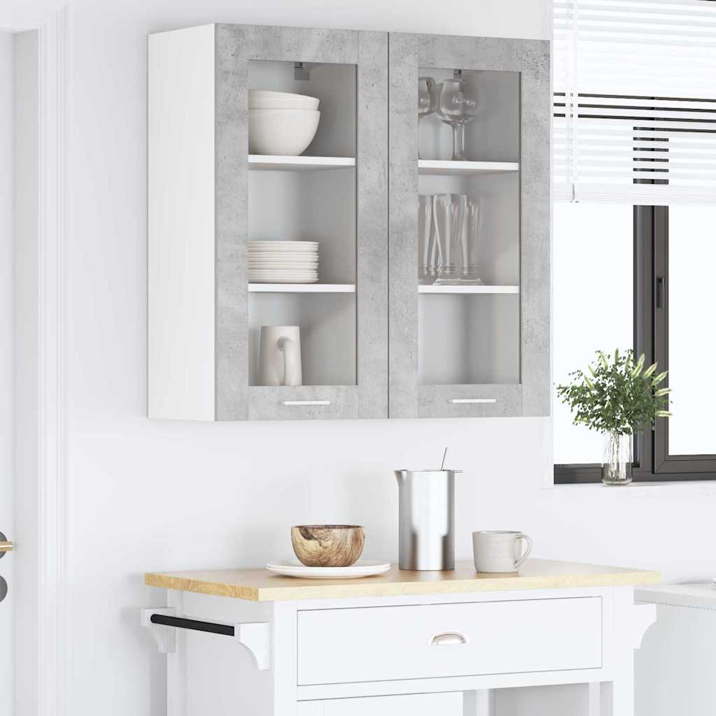 Armadio pensile con porta Grigio cemento 40 x 31 x 80 cm | homemem39