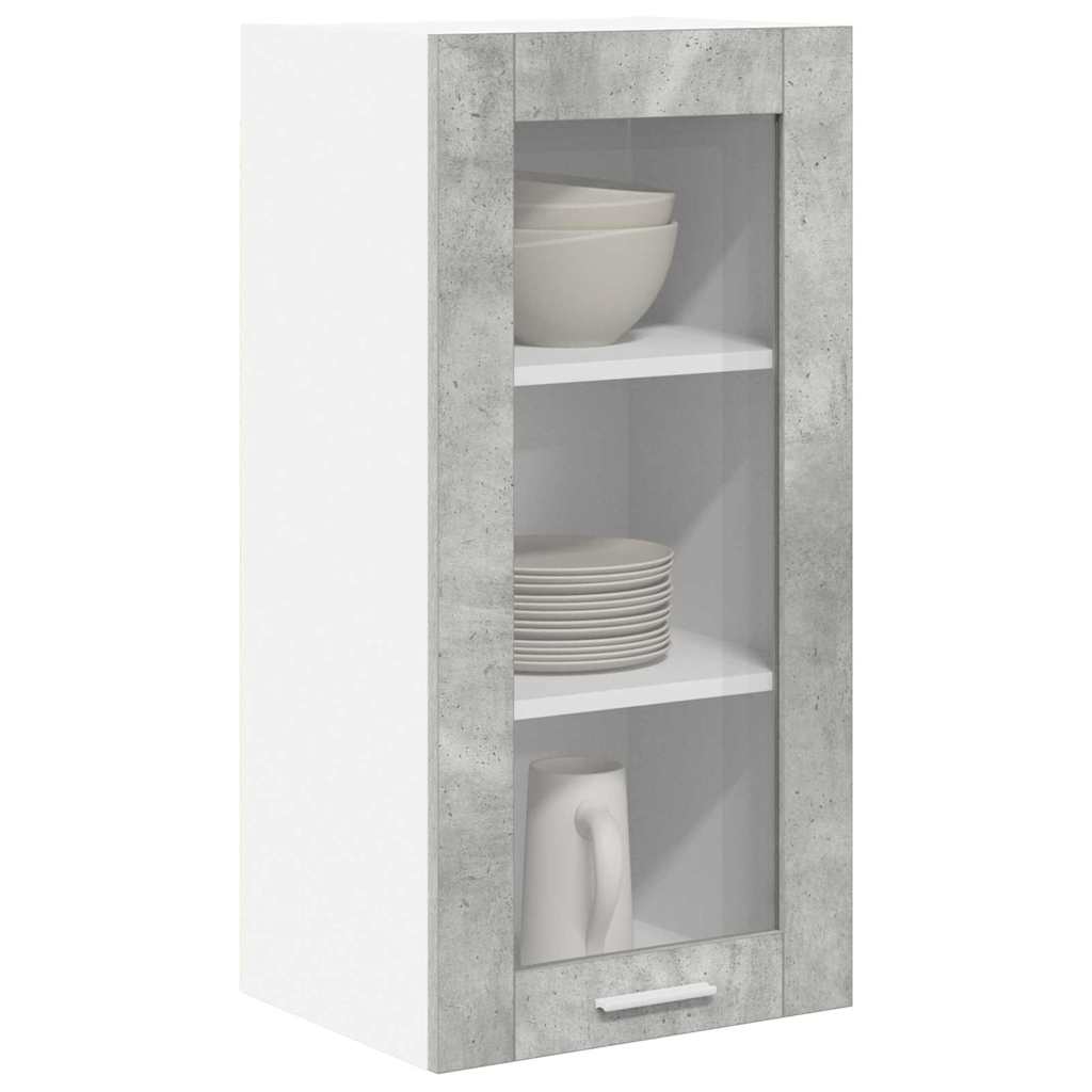 Armadio pensile con porta Grigio cemento 40 x 31 x 80 cm | homemem39