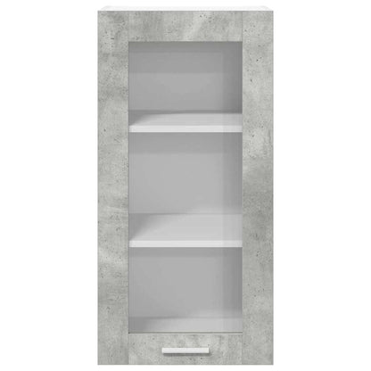 Armadio pensile con porta 2 pcs Grigio cemento 40 x 31 x 80 cm | homemem39