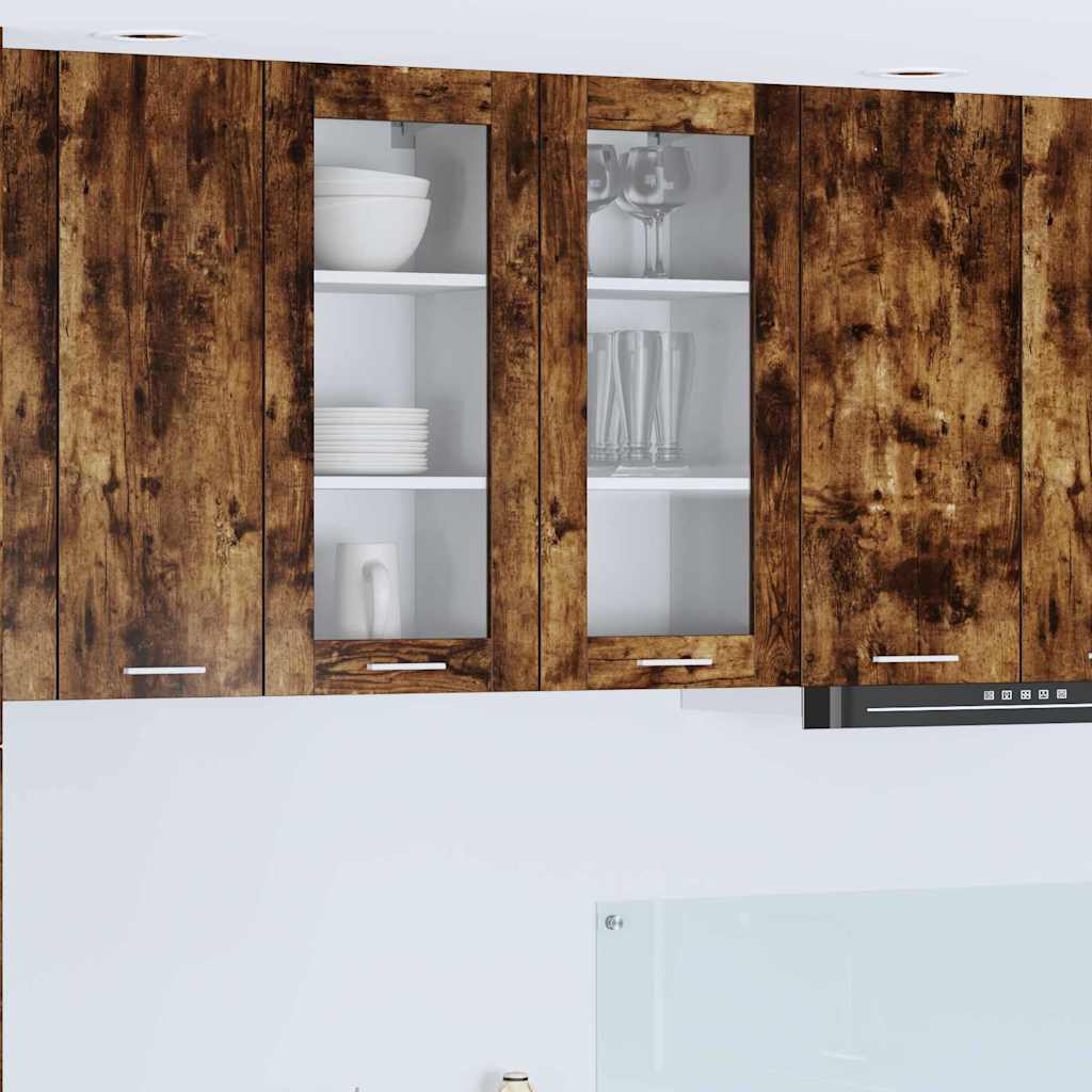 Armadio pensile con porta 2 pcs Rovere fumé 40 x 31 x 80 cm | homemem39