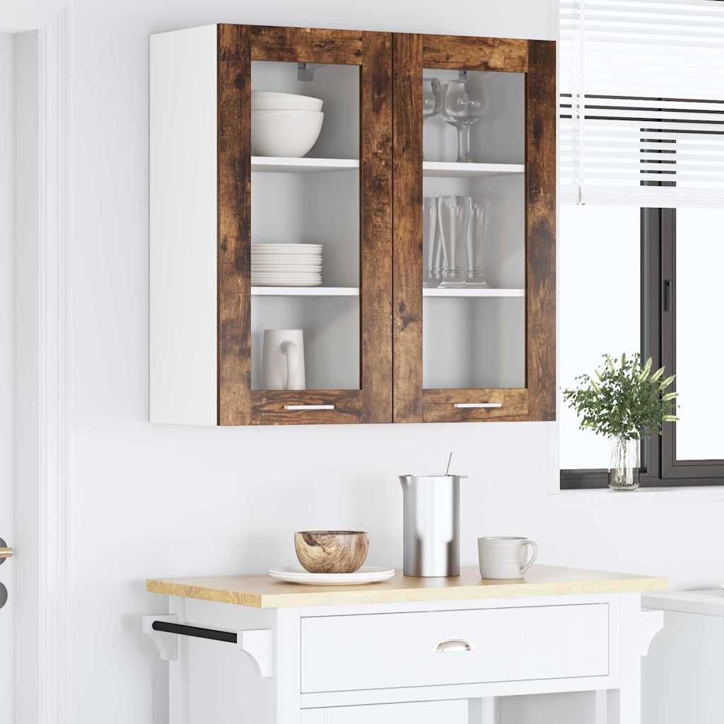 Armadio pensile con porta 2 pcs Rovere fumé 40 x 31 x 80 cm | homemem39