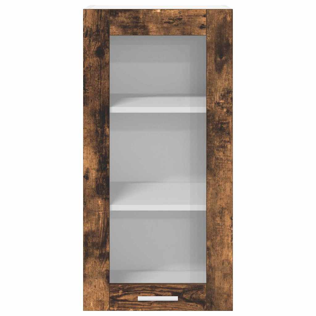 Armadio pensile con porta 2 pcs Rovere fumé 40 x 31 x 80 cm | homemem39