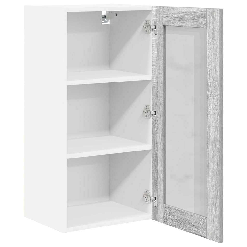 Armadio pensile Grigio Sonoma 40 x 31 x 80 cm Legno multistrato | homemem39