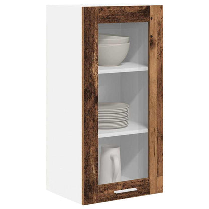 Armadio pensile con porta 2 pcs Legno vecchio 40 x 31 x 80 cm | homemem39
