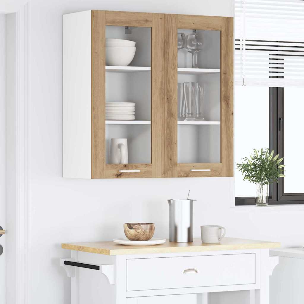 Armadio pensile con porta Rovere artigianale 40 x 31 x 80 cm | homemem39