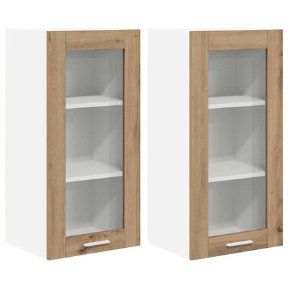 Armadio pensile 2 pcs Rovere artigianale 40 x 31 x 80 cm | homemem39
