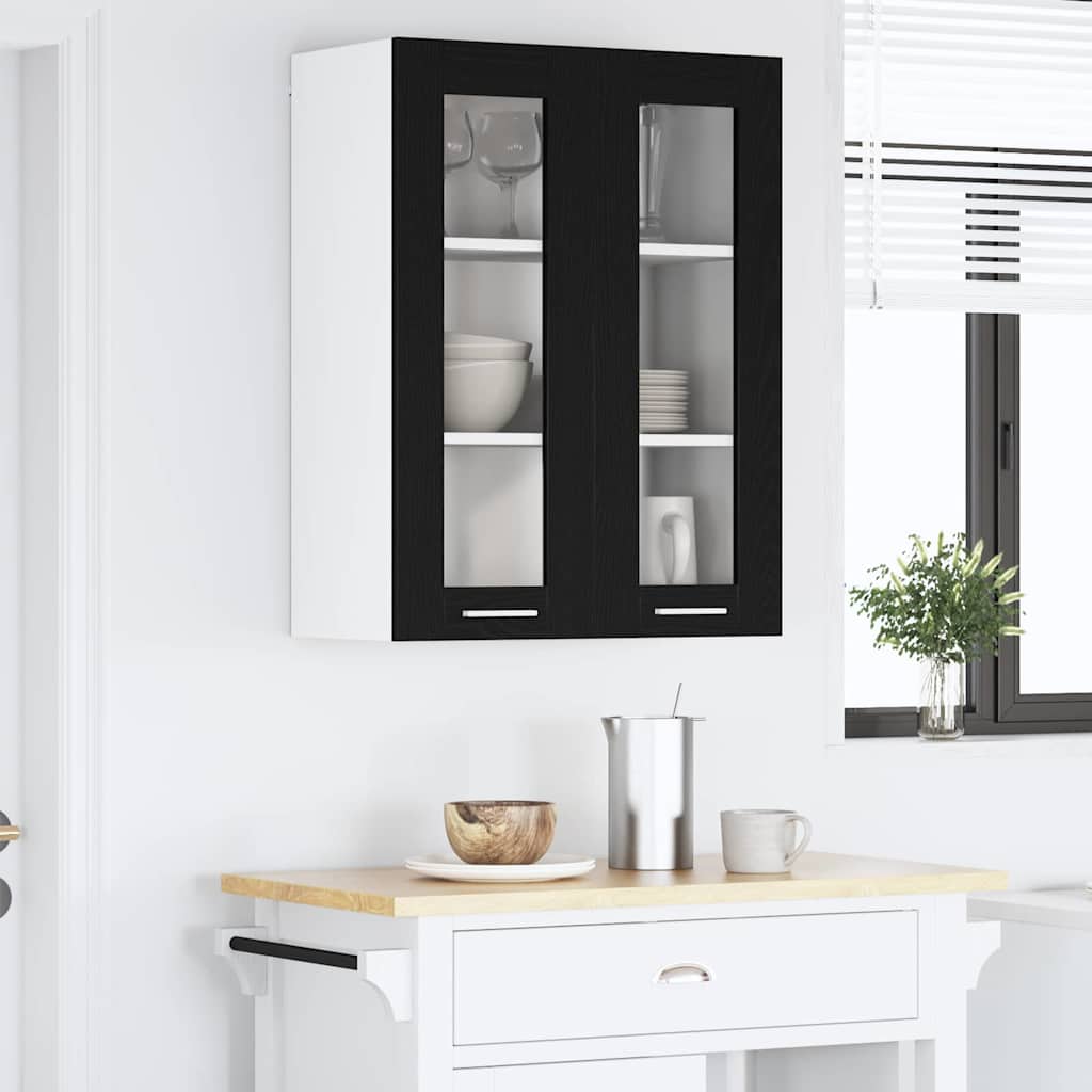 Armadio pensile Rovere Nero 60 x 31 x 80 cm Legno multistrato | homemem39