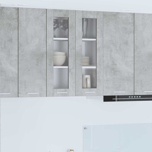 Armadio pensile con porta Grigio cemento 60 x 31 x 80 cm | homemem39