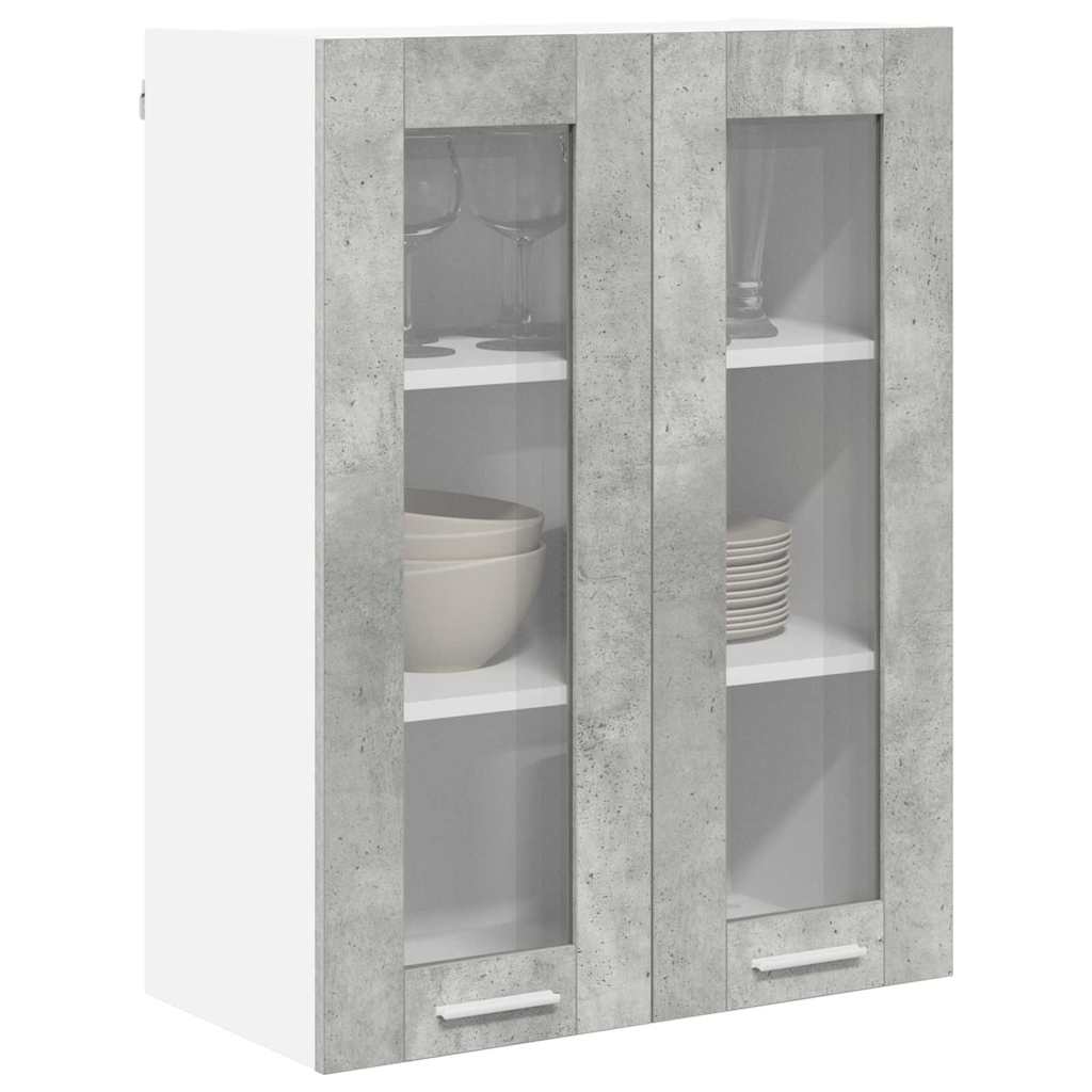 Armadio pensile con porta Grigio cemento 60 x 31 x 80 cm | homemem39